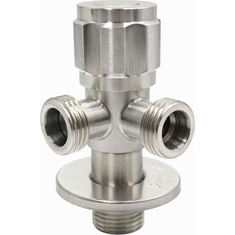 Vanne d'angle en acier inoxydable 304 (une entrée/deux sorties/une entrée/trois sorties/une entrée/quatre sorties) Vanne de dérivation d'eau chaude et froide domestique à commande unique 4 points (1/5)