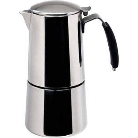 Ilsa Omnia Caffettiera Espresso, Acciaio Inossidabile, Argento, 2 Tazze