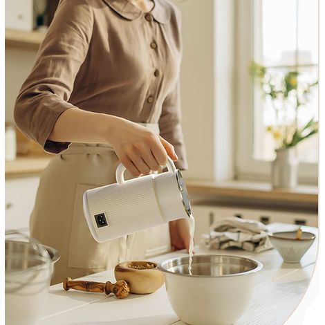 Licuadora multifuncional [sin marca] Modelo de 8 cuchillas con pantalla digital para cocinas domésticas – Preparadora automática de leche de soja sin filtro, acero inoxidable 304 (1/5)