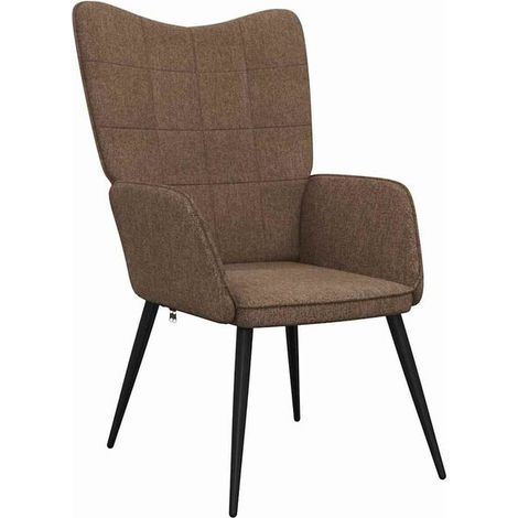 Chaise longue en tissu, canapé relax inclinable avec dossier réglable, design moderne et confortable pour salon ou chambre – couleur marron (1/5)