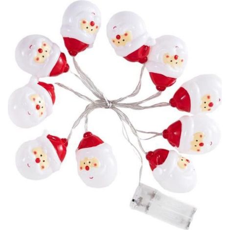 Guirlande lumineuse - - 1,5m - 10 LED - Blanc - Décoration de Noël (1/4)