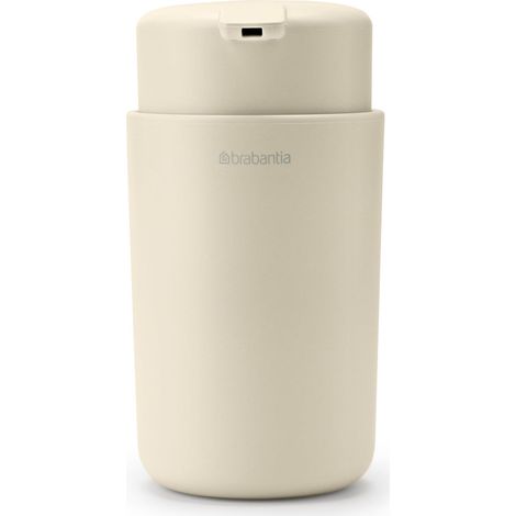 Brabantia - ReNew Dispenser per Sapone 250 ml - Meccanismo a Pompa Antigoccia - Facile da Riempire - Supporto Rimovibile - Resistente alla Corrosione - Accessorio da Bagno Elegante - Soft Beige (1/5)
