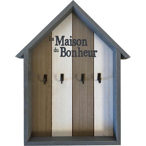 Support pour clefs en bois - Maison du Bonheur (1/3)