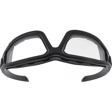 Lunettes de protection anti-buée double couche résistantes aux impacts et UV, avec bandeau réglable transparent. (1/5)