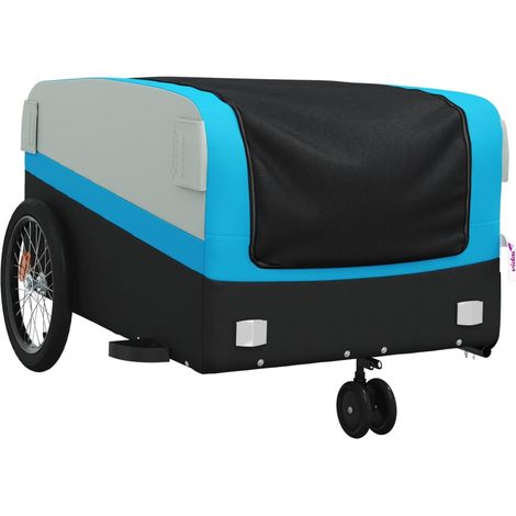 Remorque chariot transport de vélo 45 kg fer bleu (1/5)