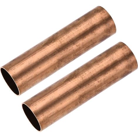 sourcing map Copper Tube Round 28mm DE 26mm DI 1mm Wall Thickness 10cm L 2