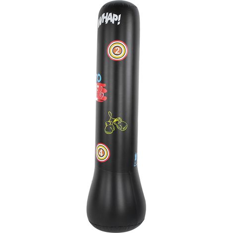 Sac de frappe gonflable épais, Punching Bag autoportant pour fitness et libération du stress, adultes et enfants (1.2M Noir) (1/5)