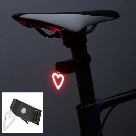 Éclairage LED ultra-lumineux pour vélo, feu avant et arrière, feu arrière pour vélo de route, VTT, cyclisme - Os-Cœur (1/3)