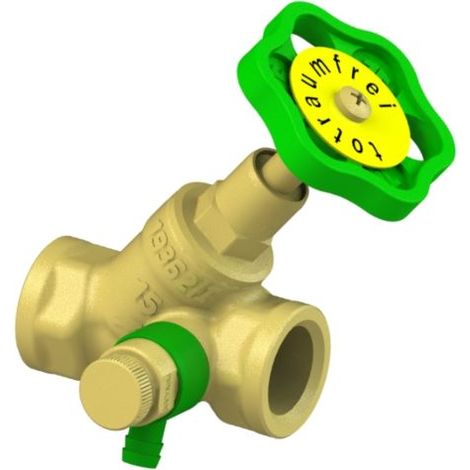 Robinet d'arrêt incliné JS, avec vidange, tige montante, DN15, raccord femelle 1/2" (1/3)