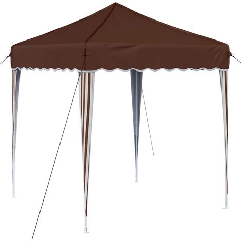 Tenda per feste a pop-up 195 x 195 x 245 cm Marrone vidaXL (1/5)
