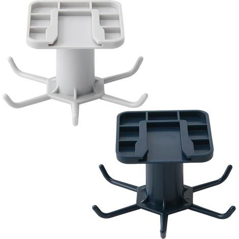 Lot de 2 Porte Ustensiles Cuisine,Rotatif à 360° Porte Ustensiles Cuisine,ABS 6 Crochets de chaque porte-ustensiles pour Salle de Bains Cuisine (1/5)