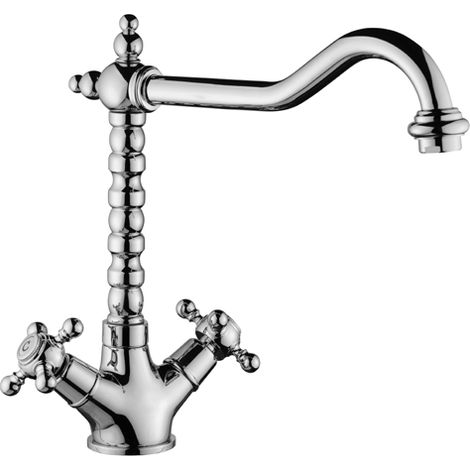 Grifo Monobloc Fregadero Atenas Cromo, 26.3cm(alto) 23.5cm(largo). (1/2)