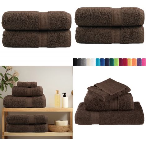 Premium Gästetücher SOLUND 2 Stk. Braun 30x50 cm 600 g/m² - Baumwolltuch - Badetuch (1/5)