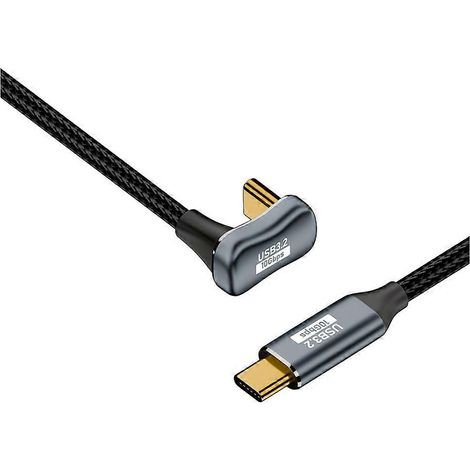 rechtwinkliges USB-C-auf-USB-C-OTG-Datenkabel, PD 100 W, USB 3.2 Gen 2, 10 Gbit/s Datensynchronisation, 5 A Stromversorgung, 4 kHz/60 Hz, A (1/5)