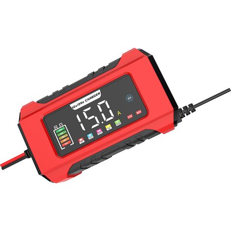 Cargador de batería para automóvil de 15 A, 12 V 15 A/24 V 8 A, cargador de batería inteligente totalmente automático con compensación de temperatura para baterías de plomo-ácido y LifePO4 (1/5)