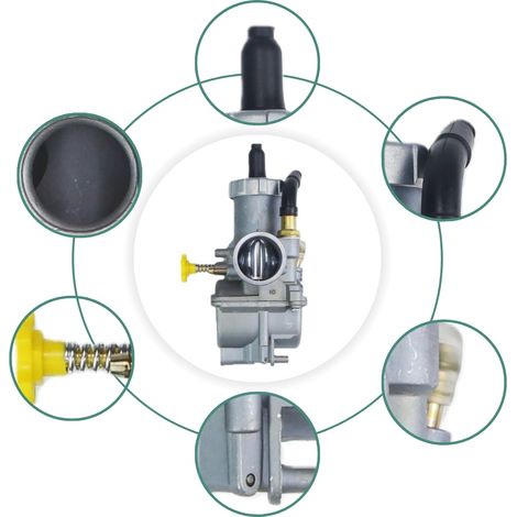Suitable for motorcycle/ATV carburetors PE28 PE30 with copper pistons, NSR, RSZ and DIO models.--DTEKGAZ