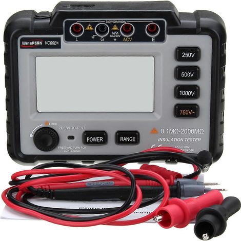 Testeur de résistance d'isolement numérique VC60B+ Megger MégOhm avec affichage LCD FT (1/5)