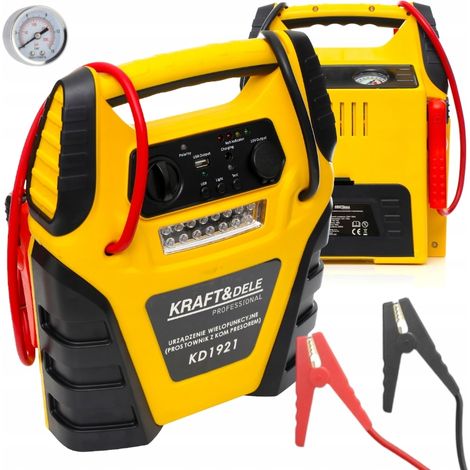 Avviatore di emergenza 5 in 1, raddrizzatore, power bank, compressore, 17 Ah, caricabatterie LED (1/5)