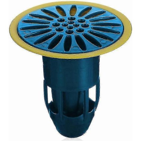 Cache de siphon de sol anti-odeurs pour douche, évier et salle de bain,Blue