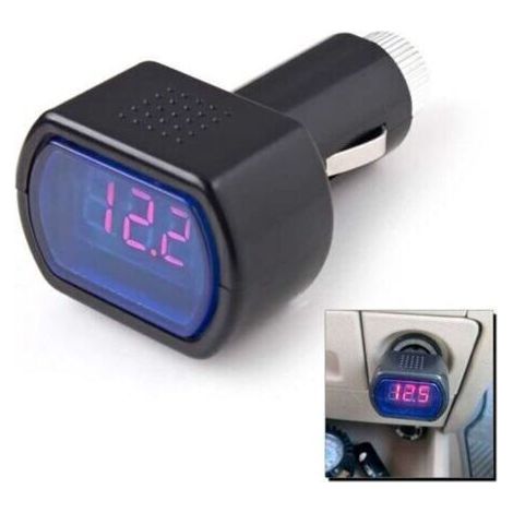 Voltmetre Testeur de Batterie Auto Voiture Camion Caravane 12V 24V Allume-Cigare (1/4)