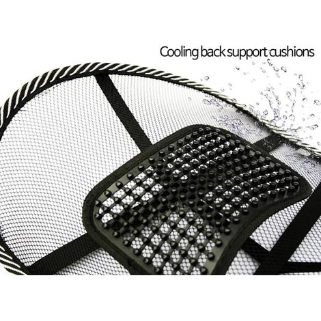 Soutien lombaire pour chaise de bureau, coussin en maille pour voiture, dossier orthopédique, correcteur de posture, soulagement des douleurs et tensions dorsales, bande élastique ergonomique avec ven (1/4)