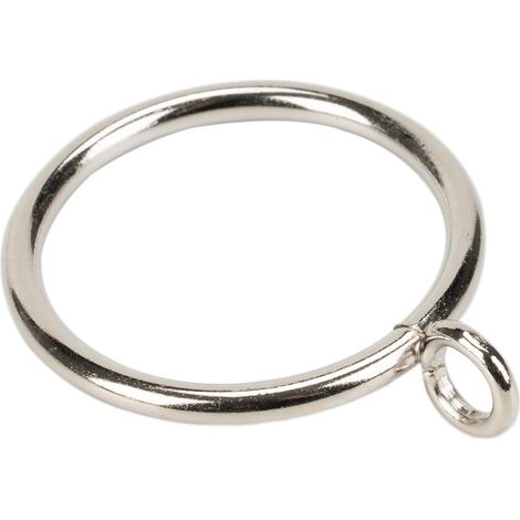 Metall-Gardinenringe – 24er-Pack – Silberfarben – Für 25-mm-Gardinenstangen – Für private und gewerbliche Nutzung – 2,5 cm Innendurchmesser (1/5)