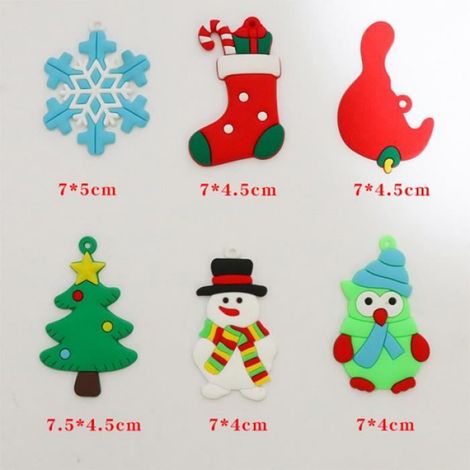 Lot de 12 Décorations en pain d’épices à suspendre pour sapin de Noël, Ornements de noël Suspendus pour Arbre de noël - B (1/4)