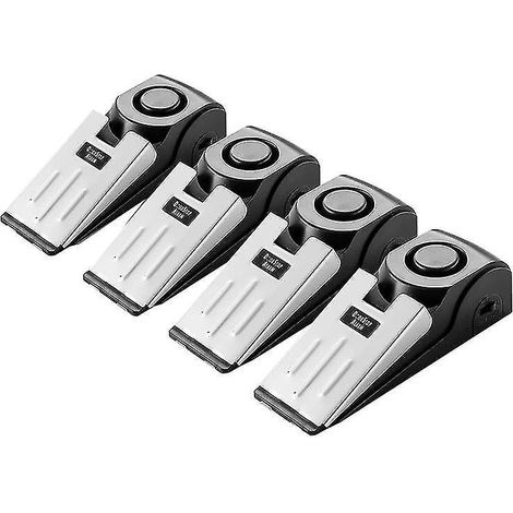 4 butoirs de porte antivol avec alarme 120 dB, cale-portes de sécurité avec alerte sonore, dispositif de protection pour maison, appartement, bureau, hôtel et voyage (1/5)