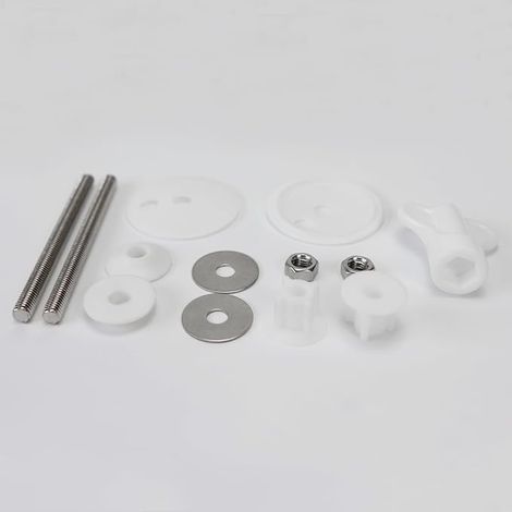 Toilet Seat Hinge Parts, Toilet Lid Fastener, Replacement Fittings and Repair Parts for Wood Seat (PJB02) (1/3)