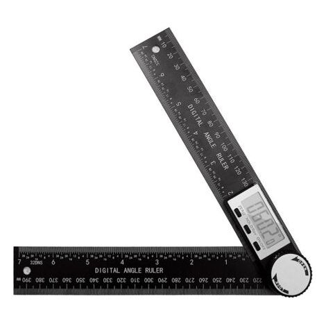 Rapporteur D'angle, Rapporteur, 15in/400mm Rapporteur D'angle Numerique, LCD Règle angulaire numérique avec fonctions ZERO/HOLD&REVIEW/LOCK pour Le Travail du Bois, La Maison, Artisans, (1/5)