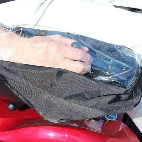 Housse Accoudoir Fauteuil Roulant Transparent, Protection Pluie Durable Noir (1/4)