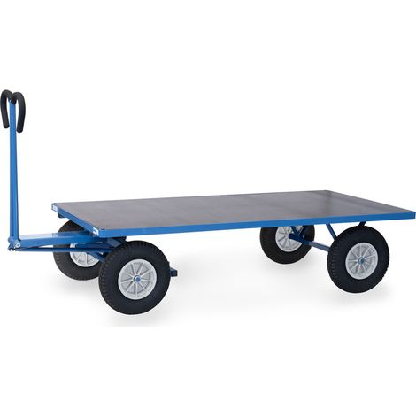 Fetra Handpritschenwagen mit Polyurethanbereifung, 2000x1000mm Ladefläche 750kg Tragkraft