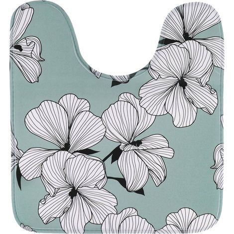 Tappetino igienico in microfibra stampata 45x50 cm - verde ecrin - Tendance