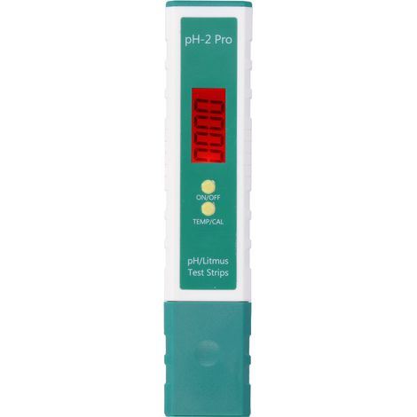 Digitaler pH-Tester in Stiftform mit Thermometer und Teststreifen für Trinkwasser und Schwimmbäder (1/5)