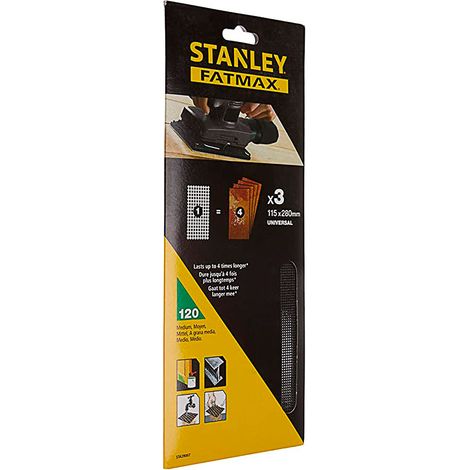 Stanley lijas de malla 115x280mm 3 hojas STA39007-XJ