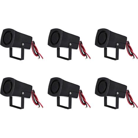 bocinas de alarma para coche, policía o bomberos, 12-24 V, 6 tonos. Sistema de alarma con bocina y altavoz de advertencia de sonido fuerte. (1/5)