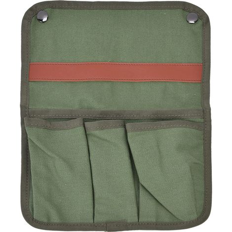 Chaise de Camping avec Poches de Rangement sur Accoudoirs, Grande Capacité, Portable pour Plage et Extérieur, Vert Militaire (1/5)