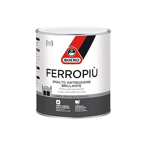 SMALTO ANTIRUGGINE FERROPIU BRILLANTE BOERO ML 750 - Boero: VERDE INGLESE