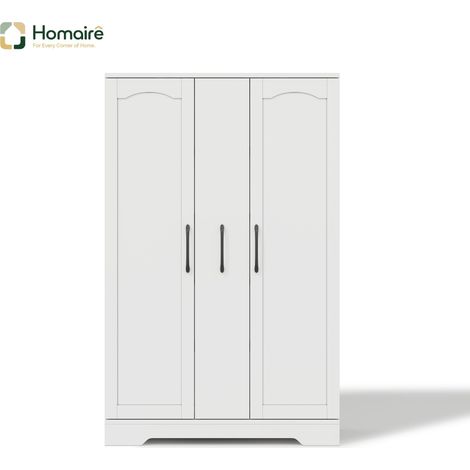 Buffet blanc en mdf avec rangement 78 x 35 x 120 cm HOMAIRE (1/5)