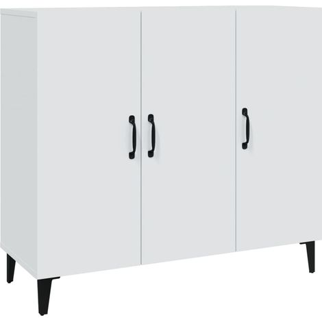 Maison Exclusive - Buffet blanc 90x34x80 cm bois d'ingénierie (1/5)