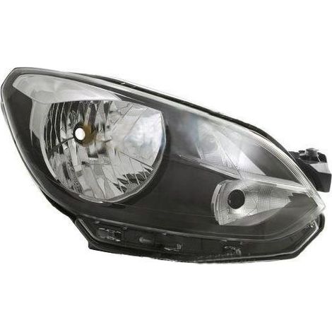 Phare avant droit noir et bord noir H4 Volkswagen Up phase 1 2012-2016