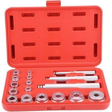 17 pièces pour joints de roulement, 14 types, aluminium, 3 poignées, Kit d'outils pour roulements de roue, Outil du mécanicien (1/5)