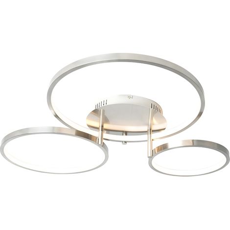 Modern Ceiling Lamp Steel Incl. LED and Dimmer - Rondas (1/5)