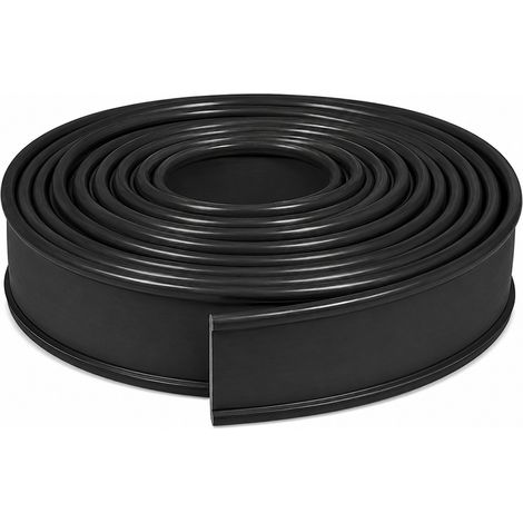 Gt Garden – Bordure de jardin noire en plastique – Hauteur 12,5 cm – Longueur 18 mètres – Pour aménagements extérieurs et allées (1/4)