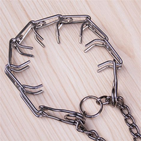 Collier de dressage à pointes réglable pour chien, chaîne de dressage en métal, collier étrangleur à pointes pour animaux de compagnie (1/5)