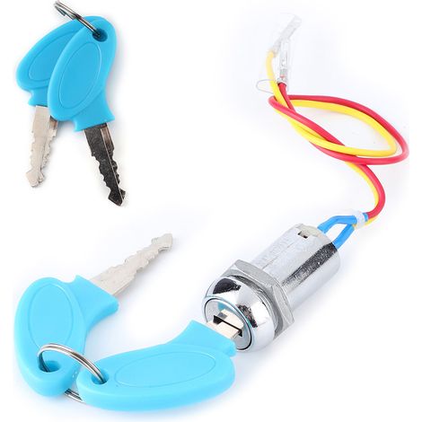 Antivol de contacteur d'allumage universel avec 2 clés de remplacement pour scooter électrique (1/5)
