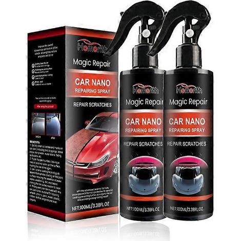 à 5x Spray nano pour réparer les rayures de voiture, éliminer les rayures, revêtement céramique, scellant pour peinture. (1/4)