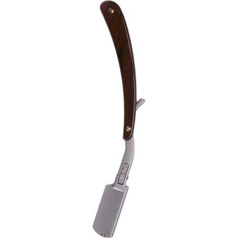 Rasiermesser mit gerader Klinge aus Edelstahl, faltbar und sicher für Friseursalon und Bartpflege.