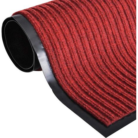 vidaXL Felpudo rojo 90 x 120 cm PVC (1/2)