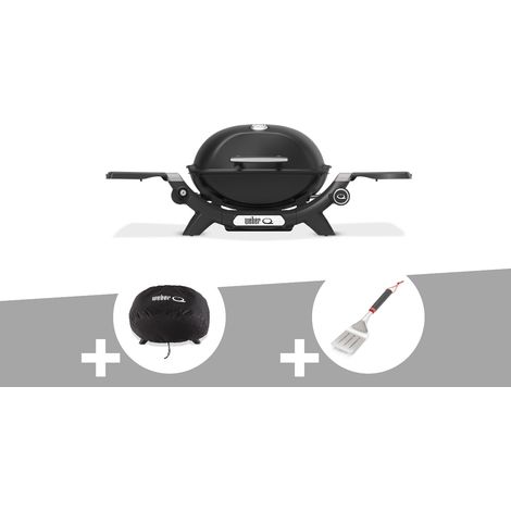 Barbecue à gaz Q 1200N noir + Housse + Spatule - Weber (1/5)